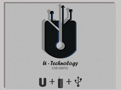 Logo U - Technology Conccept adobe illustrator logo logo conncept logo daily logo design logo setup logo techonology photoshop