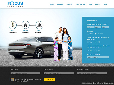 Focus insurance ui ux ui design