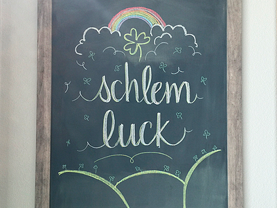 SchlemLuck chalkboard handlettering typography