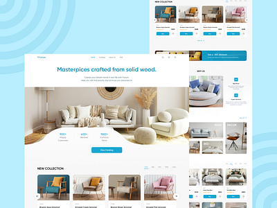 FUTURA | Furniture Website | Landing Page design graphic design shop ui ux