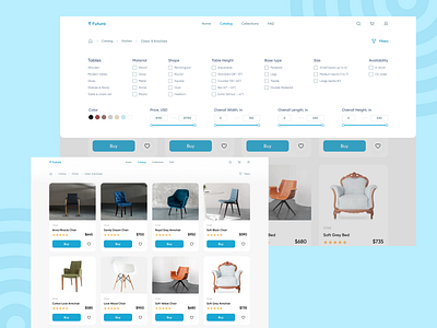 FUTURA | Furniture Website | Catalog design graphic design shop ui ux