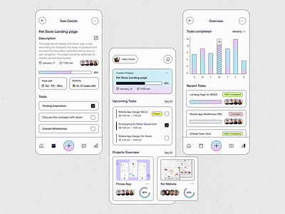 Team Management | Mobile App app dashboard design mobile ui ux