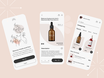 Beauty Shop | Mobile App app design graphic design logo mobile ui ux