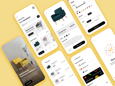 Furniture Shop App app clean ui design dribbble dribble best shot ecommerce app ecommerce shop furniture furniture app furniture shop furniture store minimal mobile mobile app popular design popular shot product ui user interface ux