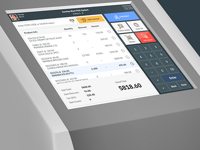 POS UI- Point of Sale System for Retail business customer illustration prototype purchase retail shopping touchscreen transaction ui ux