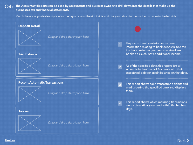 Blueprint Wireframe: Item Pairing animation answer drag and drop interaction item pair question reorder ui ux wireframe wizard