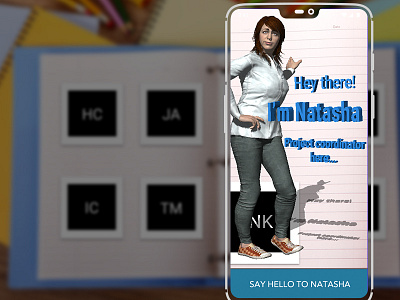 AR App: Employee Recognition Handbook Front-view