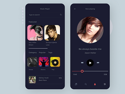 Music App Dark Theme