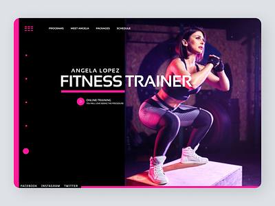 Fitness Trainer Web Concept
