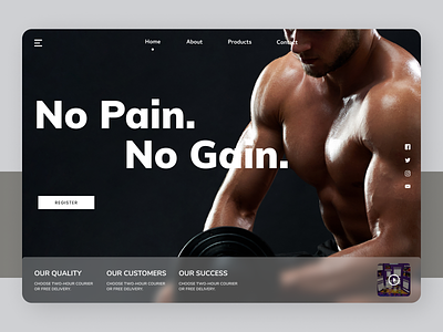 Fitness Trainer branding design designs fitness flat minimal new training ui ux web website
