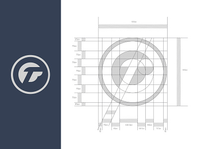Gym Monogram / Letter : G + T branding design flat icon logo negative symbol typography