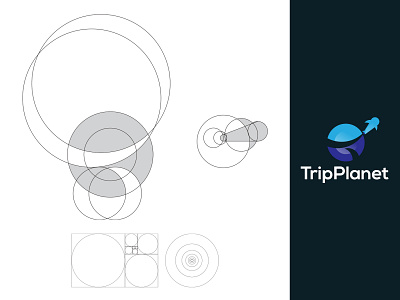 TripPlanet logo design branding design flat graphic design icon illustrator logo negative symbol typography