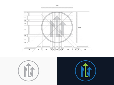 Letter : N + L Symbol logo