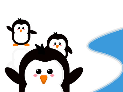 Penguins cover image branding design illustration penguin