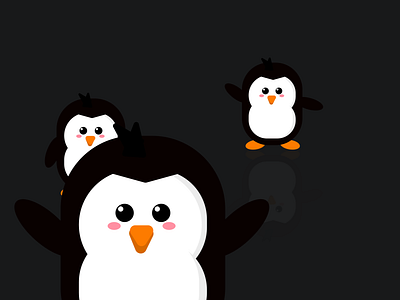 Penguin facebook cover branding design illustration penguin