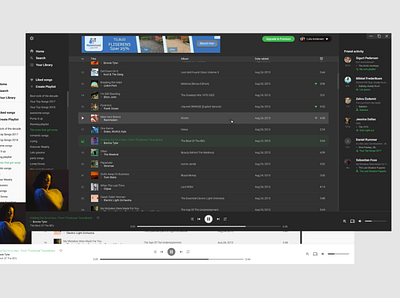 Spotify Rework - Dark & Light mode redesign redesign. spotify spotify cover ui ux webdesign