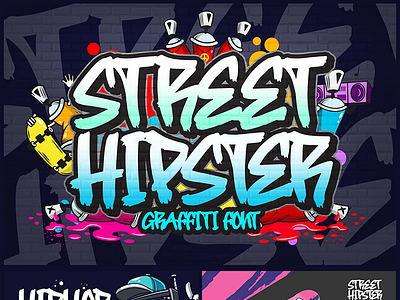 Street Hipster Font Free adobe illustrator adobe photoshop adobe xd adobexd figma free psd freebie graphicdesign sketch uiux