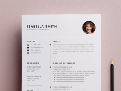 3 Page resume template cv flayer flayer design resume template