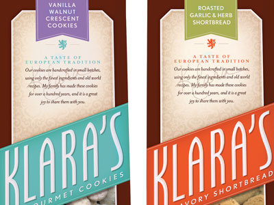 Klara's packaging