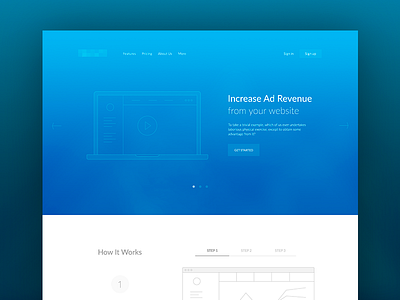 Wireframe Homepage Template clean flat landing outline page web wireframe