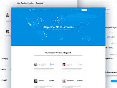 Customer Page clean customer flat map page web