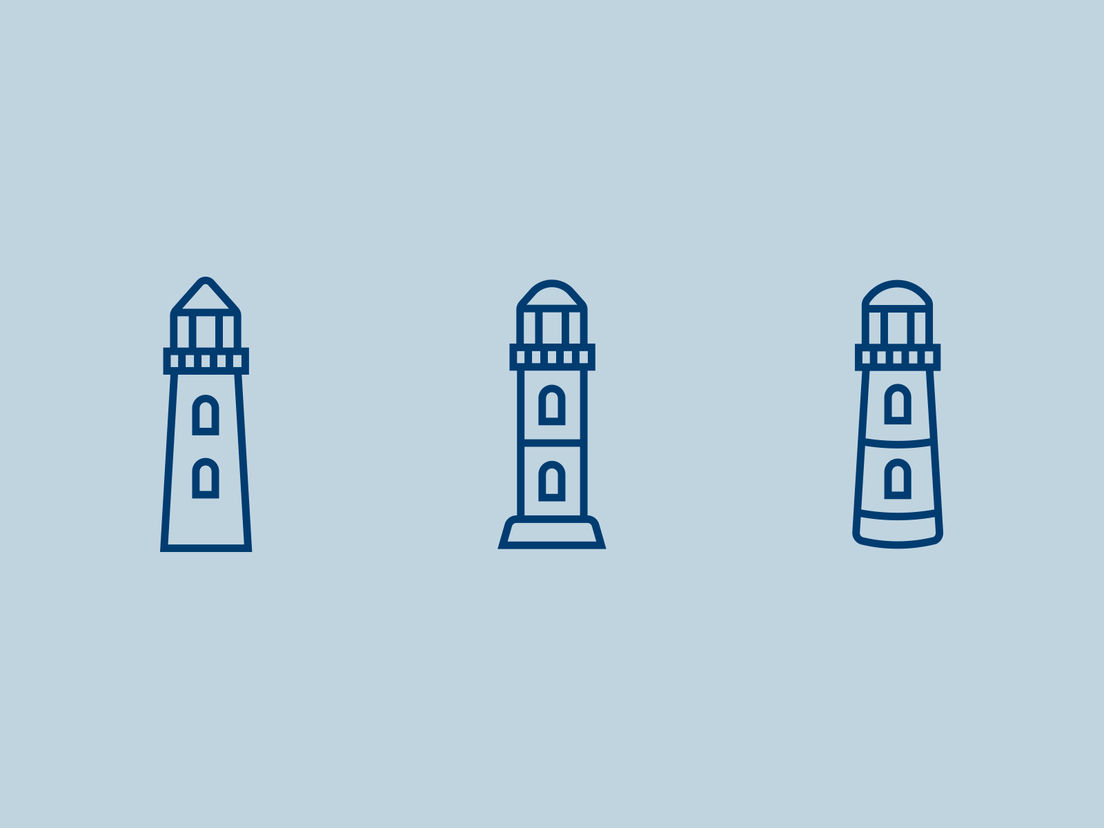 Lighthouse line icons architecture building collection design facade flat flat design graphic design icon icons illustration light lighthouse line linear set tower vector