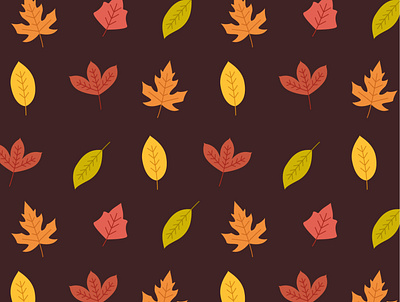 Autumn Leaves Seamless Pattern autumn autumn pattern clip art colorful cozy design fall flatdseign for sale garden graphic design illustration leaves nature pattern patterns seamless seamless pattern season vector