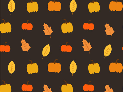 Autumn Pumpkin Seamless Pattern