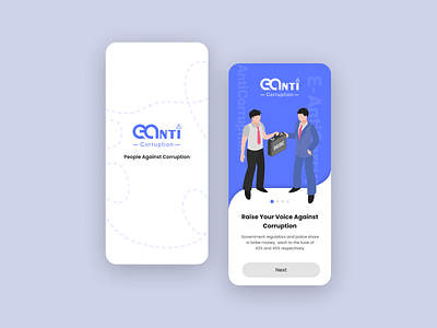 E-Anti Corruption App Ui Mockup Design graphic design illustration mobile aap ui mobile ui ui vector