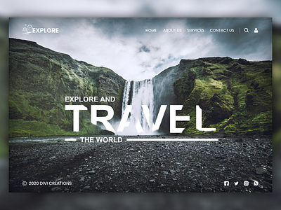 Travel Website UI Design Mockup graphic design illustraion typography ui web ui website design