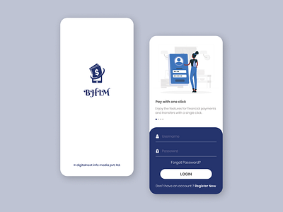 Payment App Login Design UI Mockup