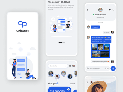 ChitChat App Mobile UI Design Mockup