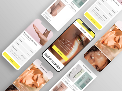 Julia Skin - Beauty App app beauty clean creative ecommerce medical mobile app treatment typography ui ux