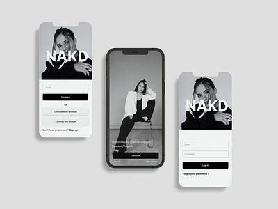 NAKD Fashion App app beauty branding clean creative design ecommerce graphic design marketing minimal mobile app online shopping outfits style typography ui ux women fashion