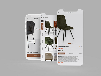 Mio Furniture Mobile App animation branding graphic design logo ui