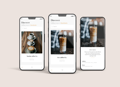 Coffee Shop Mobile App Design apps branding coffee shop design graphic design illustration logo mobile apps ui ux