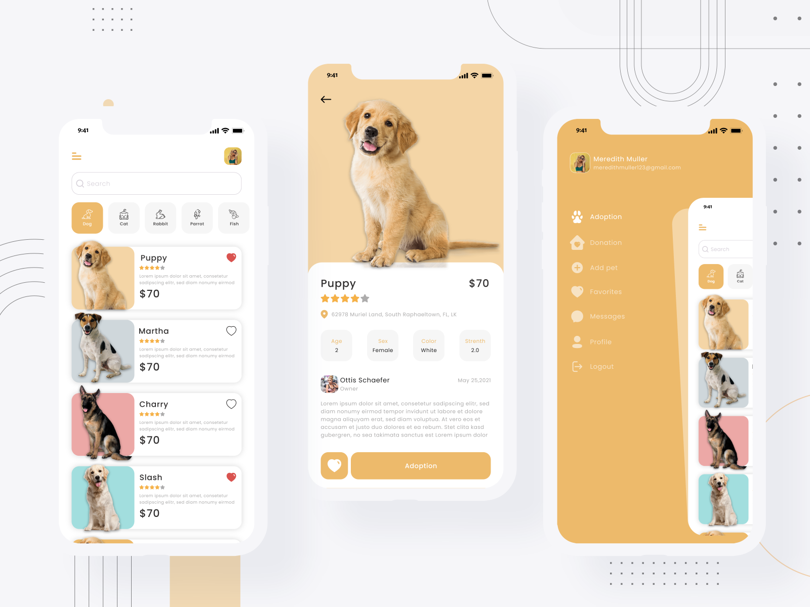 Pet Adoption by uigraphicdesign68 on Dribbble