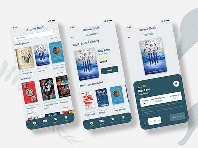 Dream Book app app design dream book icons illustration ui ui design uiux ux ux design