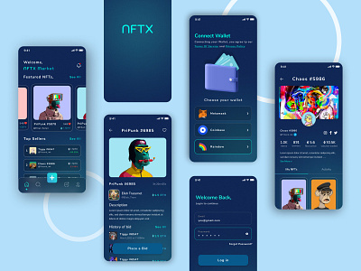 NFT Marketplace App app app design application design nft nftmarketplace ui ui design ux ux design