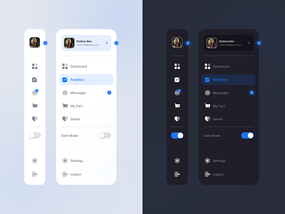 Side Bar UI Design by uigraphicdesign68 on Dribbble