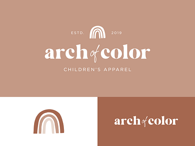 Arch of Color | Children's Apparel branding design logo