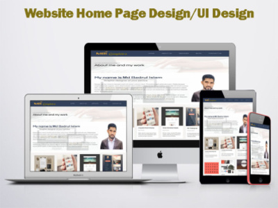 mobile app or website home page design