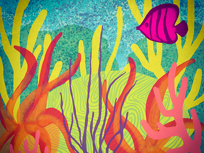 Fishbowl adobe fresco apple pencil digital art fish fishbowl underwater vibrant colours