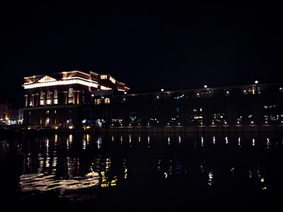 City Pier bright city city pier cityscape downtown harbour illuminated late night lights lit up night night sky no people november 2020 outdoors pier reflection river sea waterfront