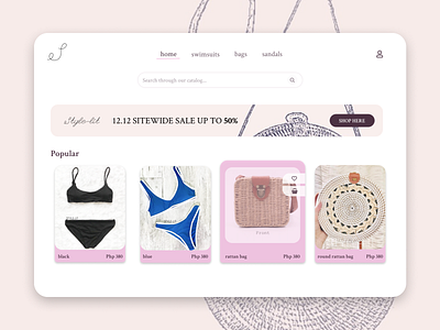 E-commerce Landing Page apparel mockup catalog page ecommerce ecommerce app ecommerce design ecommerce website figmadesign landing page design pink style uiconcept uidesign web design