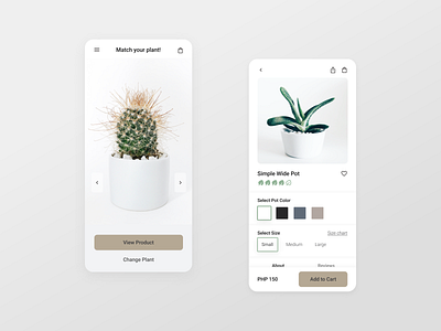 Ecommerce Mobile App app design brown earth ecommerce ecommerce app green mobile mobile app mobile ui plant plants plants app plantshop pots pots shop ui app design ui design