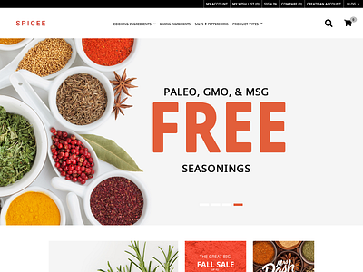 Grocery Website Mockup design web