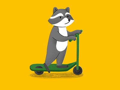 Racoon scooter