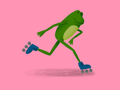 Frog on rollers