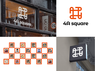 4A square Logo adobe illustrator brand branding branding design design identitydesign logo logo design minimal minimalist logo mockups photoshop simpul typeface visual identity